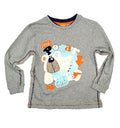 BABY GIRLS MINI MODE POLAR CLUB GREY LONG SLEEVE TOP