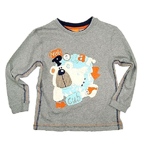 BABY GIRLS MINI MODE POLAR CLUB GREY LONG SLEEVE TOP