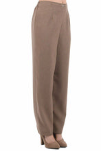 Load image into Gallery viewer, Smart Brown Elasticated Waist Comfort Fit Trouser

