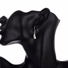 Load image into Gallery viewer, Ladies Girls Silver Plated Water Drop Cute Earrings
