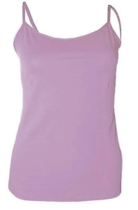 Lilac Plain Cotton Vest Strappy Top