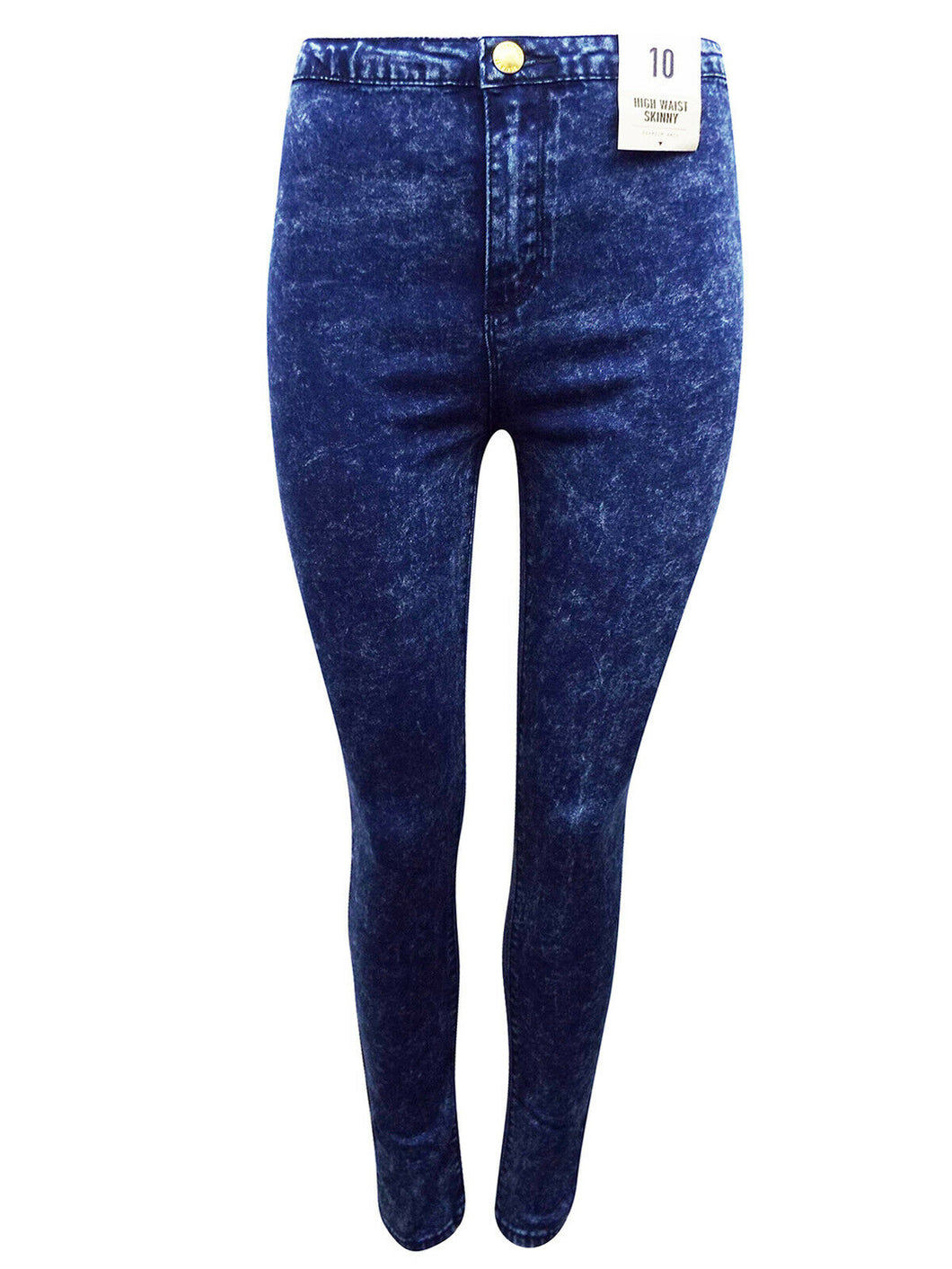 Blue Premium Wash High Waist Skinny Jeans