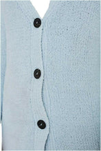 Load image into Gallery viewer, Blue Ribbed Soft Fluffy Fleece Cardigan
