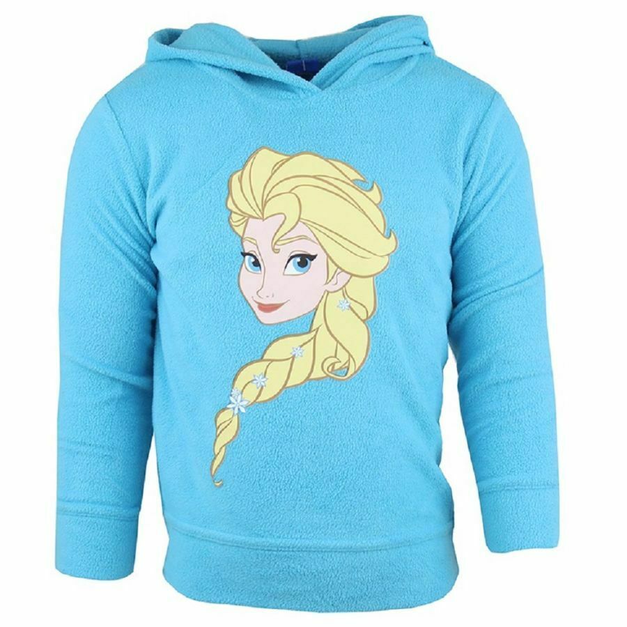 Girls Light Blue Elsa Disney Hooded Top