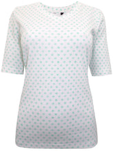 Load image into Gallery viewer, White &amp; Green Pure Cotton Digi Printed Top

