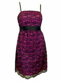Black Floral Lace Bustier Body Fitting Boobtube Dress