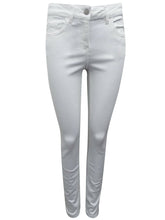 Load image into Gallery viewer, Ladies White Mid Rise Cotton Rich Skinny Jeans
