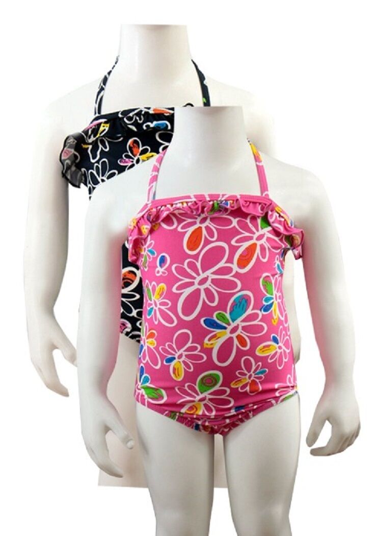 Girls Knot So Bad Floral Print Multi Swimming Costume