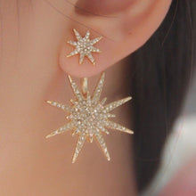 Load image into Gallery viewer, Ladies Crystal Rhinestone Big Double Six-pointed Star Earrings
