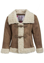 Load image into Gallery viewer, Brave Soul Camel Collared Duffle Faux Fur Leather-Look Coat
