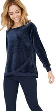 Load image into Gallery viewer, Navy Soft Velvet Sweatshirt

