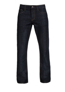 Black Identic Straight Leg Long Jeans