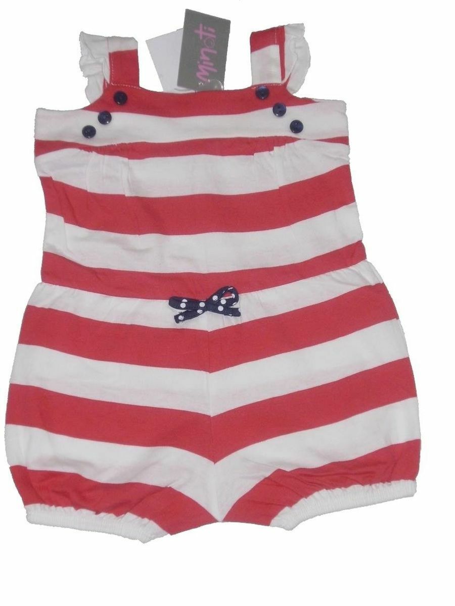 Red Minoti Striped Strappy Playsuit