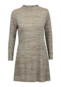 Beige Epilogue High Neck Lighty Knitted Top Dress