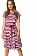 Load image into Gallery viewer, Cerise &amp; White Epilogue Perforated Dress
