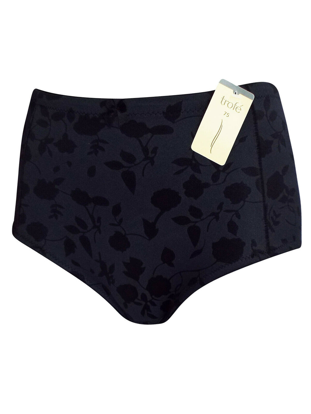 Black Jacquard Firm Control Shaping Briefs