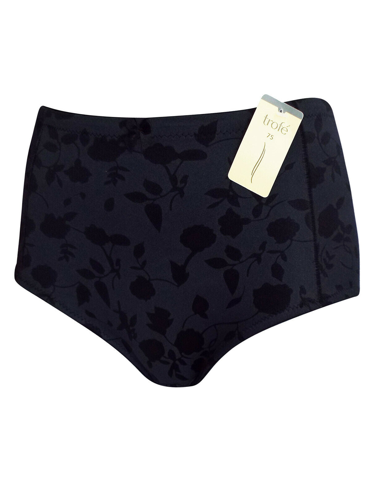 Black Jacquard Firm Control Shaping Briefs