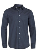 Mens Airforce Blue Cotton Blend Collared Shirt