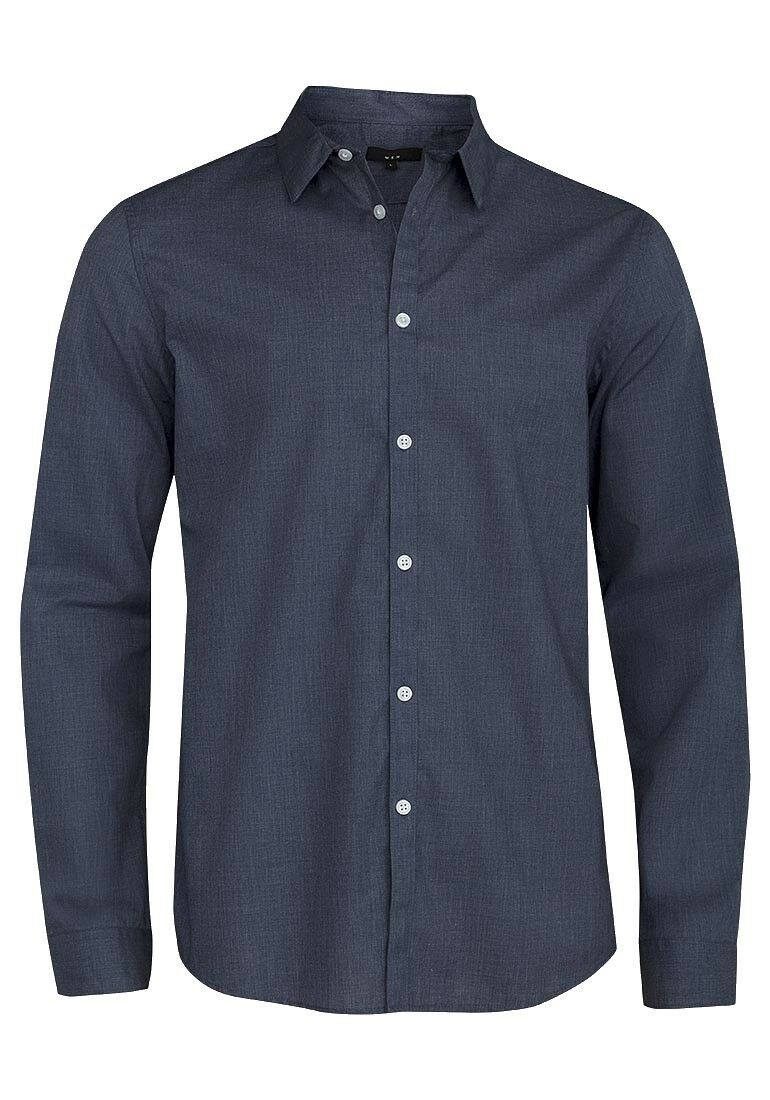 Mens Airforce Blue Cotton Blend Collared Shirt
