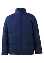 Load image into Gallery viewer, Boys Navy Padded Zip Through Quilted Winter Coat
