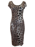 Brown & Grey Multi Animal Print Dress