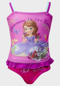 Girls Pink Disney Sofia The First Tankini Two Piece Swimming Costume