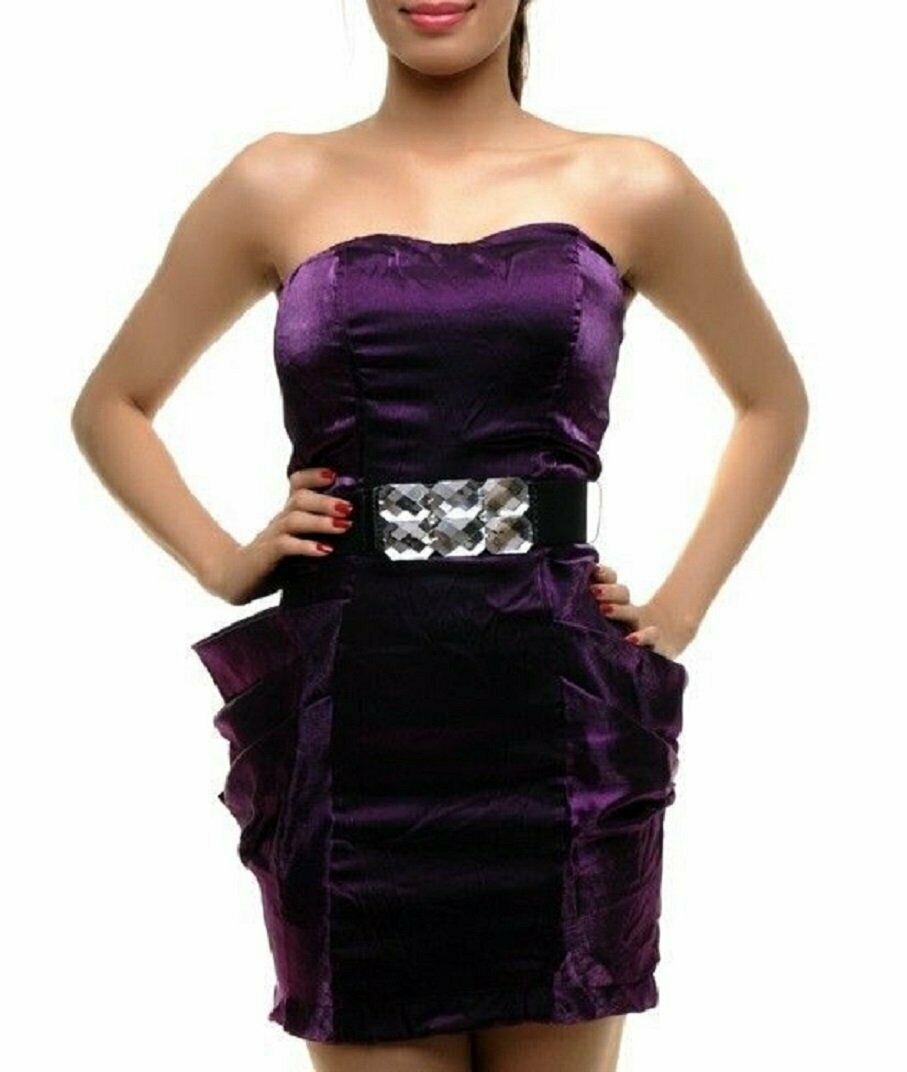 Purple Party Bandeau Strappy Dress