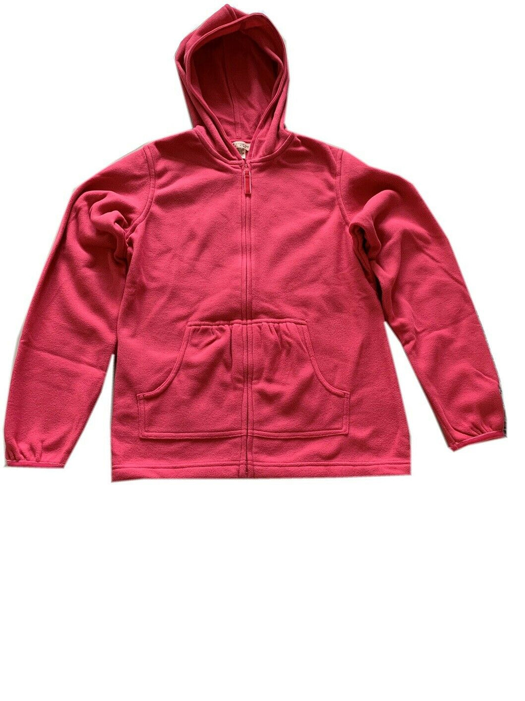 Pink Zipped Longsleeve Soft Fleece Hoodie
