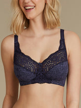 Load image into Gallery viewer, Indigo Mix Vintage Lace Cotton Rich Full Cup Bra
