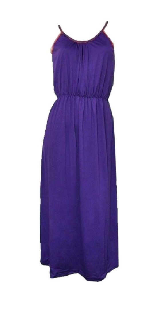 Ladies Purple Angel Eye Strappy Summer Maxi Dress