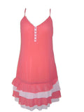 Coral Chiffon Strappy Dress