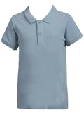 Sky Blue Minoti Cotton Short Sleeve School Plain Polo Shirt