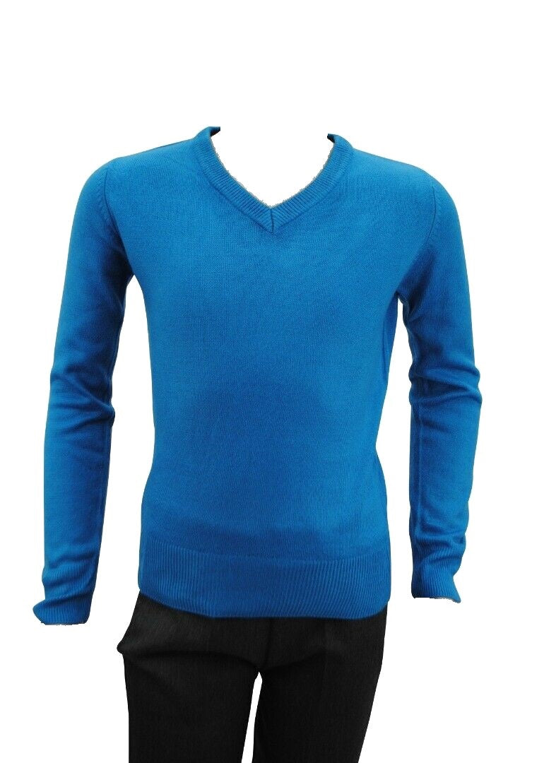 Kids Boys Girls Turquoise  Soft Knitted Jumper