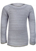 Girls Grey Metallic Stripe Knitted Jumper