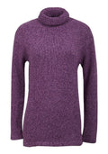 Ladies Purple Real comfort roll up neck jumper.