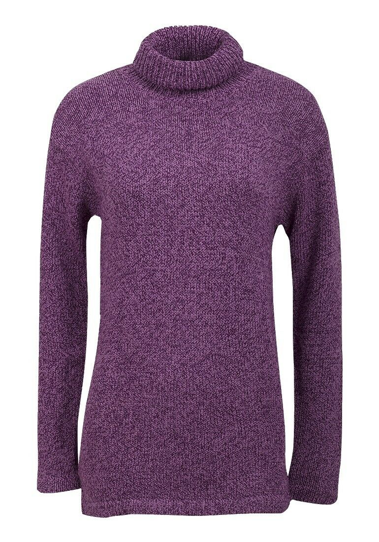 Ladies Purple Real comfort roll up neck jumper.