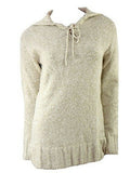 Beige Real Comfort Large Collar Tie Neck Jumper