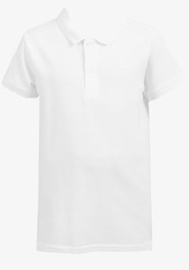 White Minoti Cotton Short Sleeve School Plain Polo Shirt