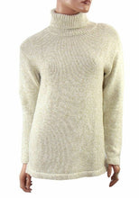 Load image into Gallery viewer, Ladies Beige Real comfort roll up neck jumper
