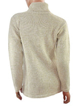 Load image into Gallery viewer, Ladies Beige Real comfort roll up neck jumper
