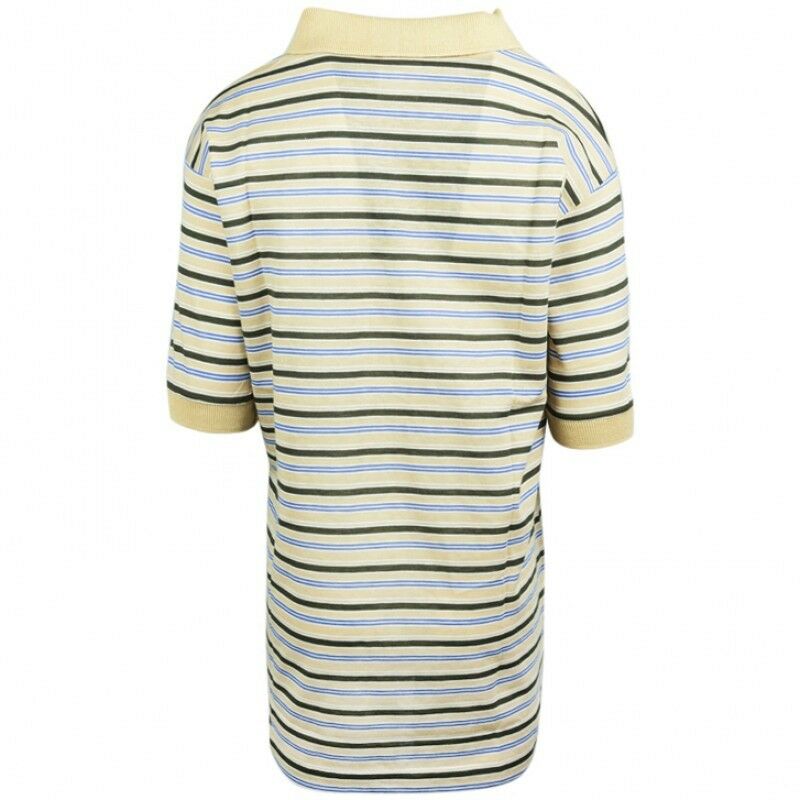 Yellow Blue & Black Multi Stripe T-Shirt Top