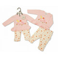 Baby Girls Newborn Pink Cream Multi Nursery Time 2 Piece Set