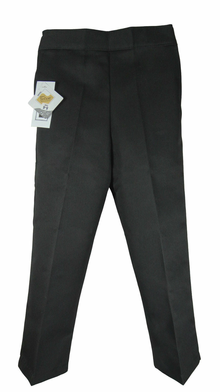 Boys Pull Up Back Half Elasticated Waist Teflon School Trouser