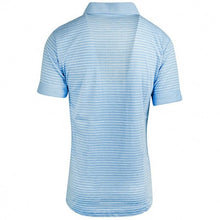 Load image into Gallery viewer, Blue &amp; White Multi Stripe Polo T-Shirt Top
