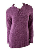 Purple Real Comfort Large Collar Tie Neck Jumper