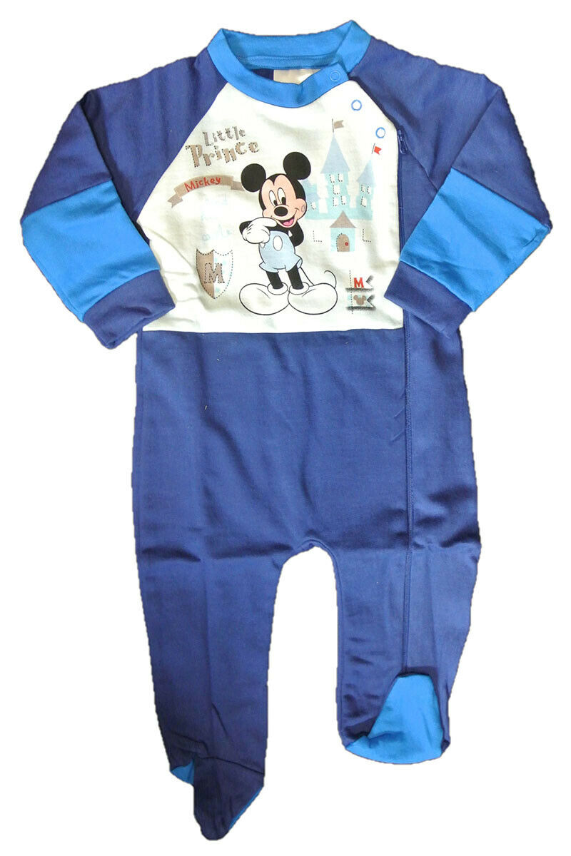 Navy Multi Disney Mickey Mouse Sleepsuit Boxed Gift