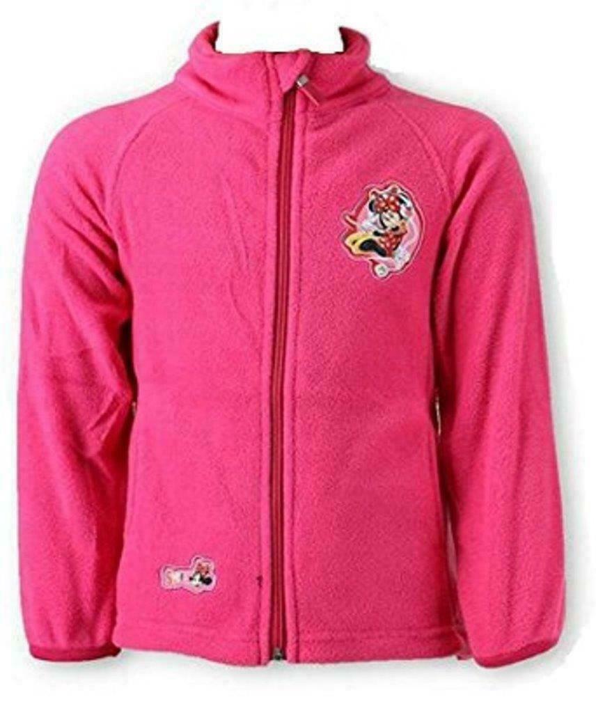 Girls Minnie Mouse Pink Super Soft Fleece Light Jacket
