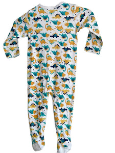 Baby Unisex Sleepsuit Dinosaur Print Cotton Baby Grow