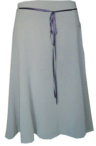 Light Purple A-Line With Ribbon & Bead Tie Belt Skirt
