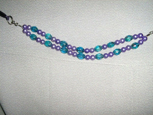 Light Purple A-Line With Ribbon & Bead Tie Belt Skirt